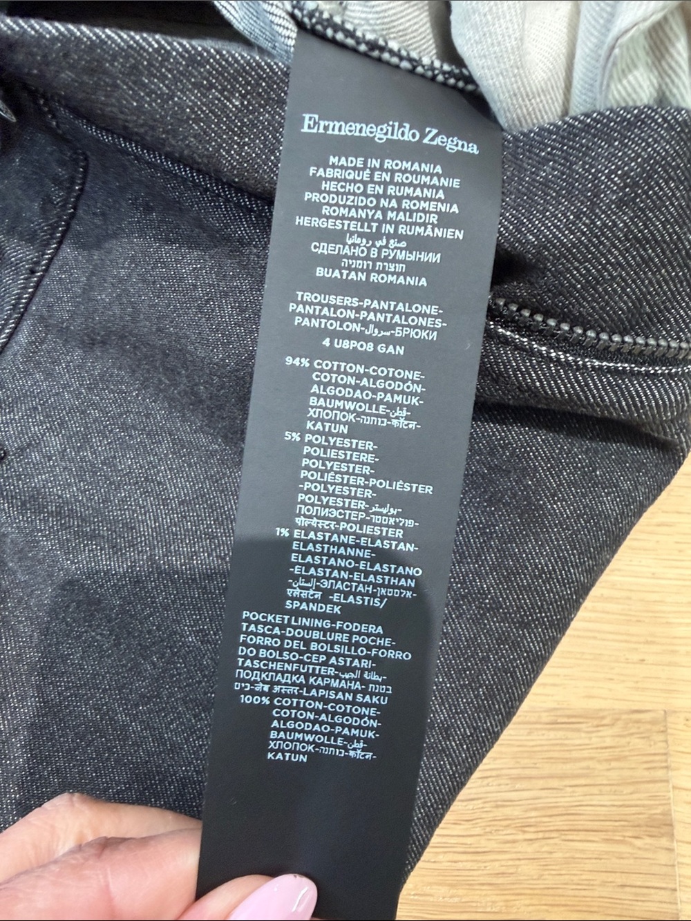 Ermenegildo Zegna 5 pocket dark wash jeans 34R (36x34) NWT - Picture 10 of 10